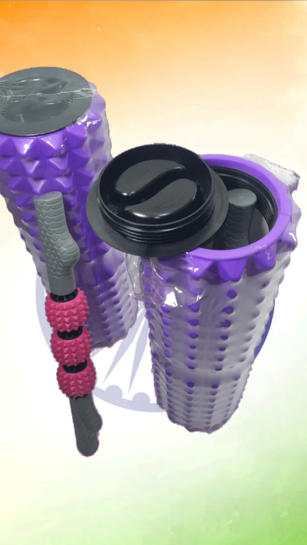 Фоумролер XL ТАРАЛЕЖ 2в1 със контейнер за съхранение + масажен стик